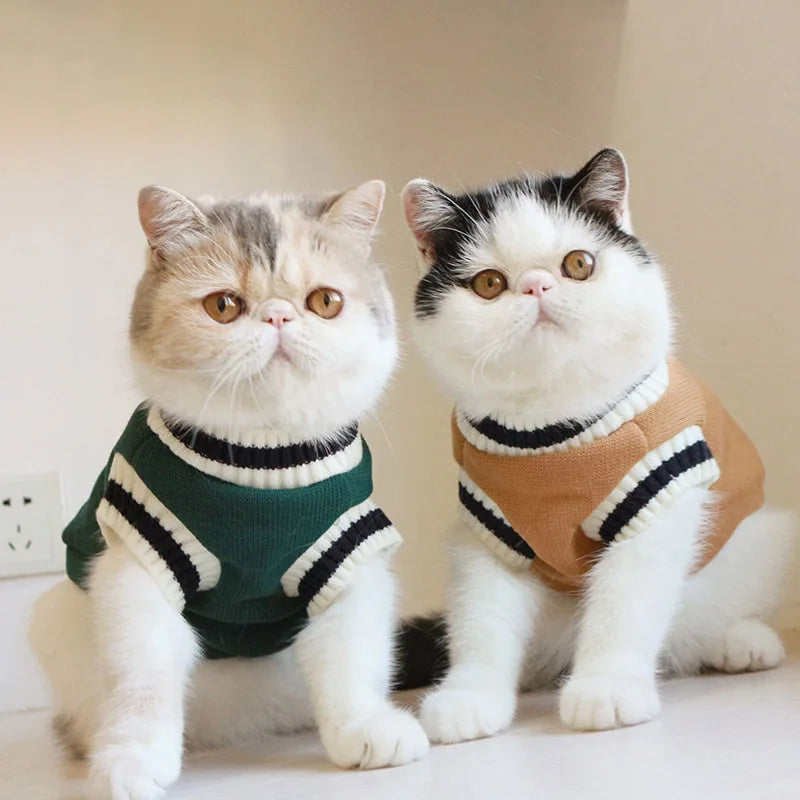 Winter Cat Dog Sweater Pullover Pet Clothes Small Dog Vest Puppy Jacket Kitty Costume Cats Outfit Warm And Cozy Pet Clothing