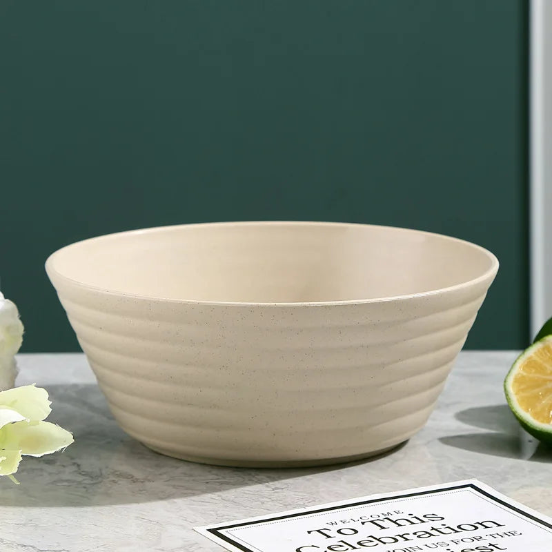 Tigela de sopa de palha de trigo, utensílios de mesa de plástico para micro-ondas, tigelas de salada de frutas, pratos de macarrão para cereais, pratos de jantar, utensílios de cozinha
