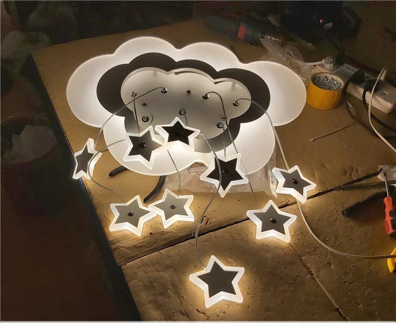 Kids Room Light Fixture Lamp For Children Kids Lamp For Bedroom Chandelier Kids Led Star Roof Light Kids Children Room Led Light