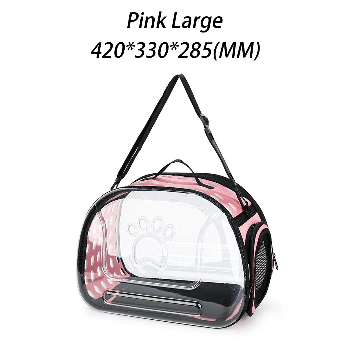 Bolsa de ombro para animais de estimação, bolsa de transporte para gatos, bolsa respirável para viagem ao ar livre, cápsula transparente para filhotes e gatinhos, bolsa de ombro portátil