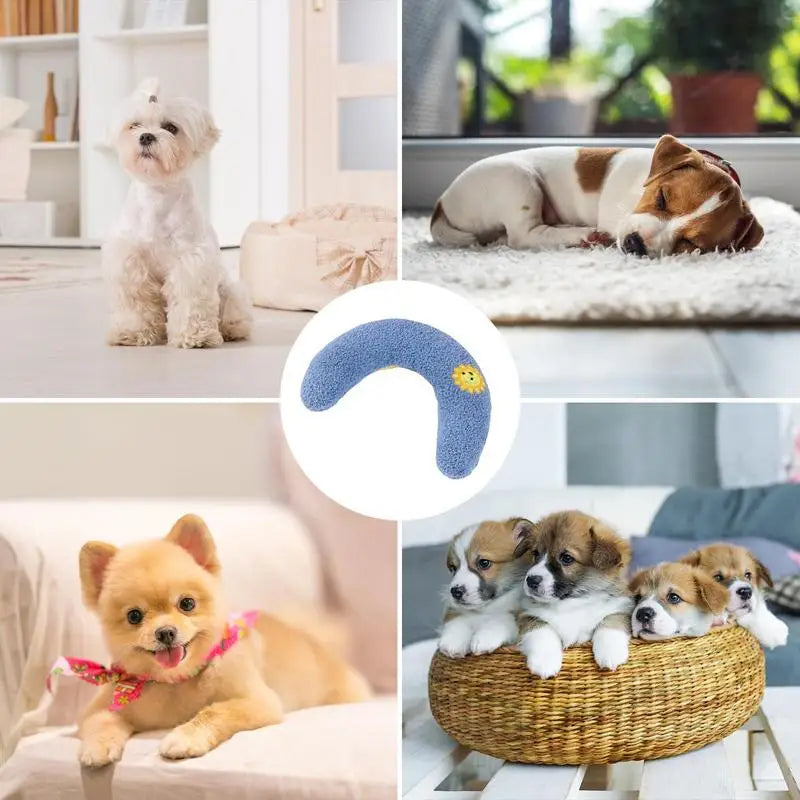 Travesseiro em formato de U para animais de estimação Travesseiro confortável em formato de U para o pescoço do animal de estimação para dormir Suprimentos para animais de estimação para gatos Gatinhos Filhotes Pequenos Médios e