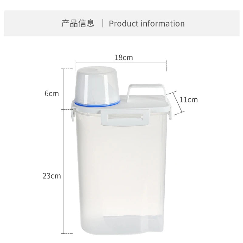 Premium Pet Food Storage Container with Airtight Seal - Durable, Large Capacity, Easy Clean & Stylish Design for Dogs & Cats