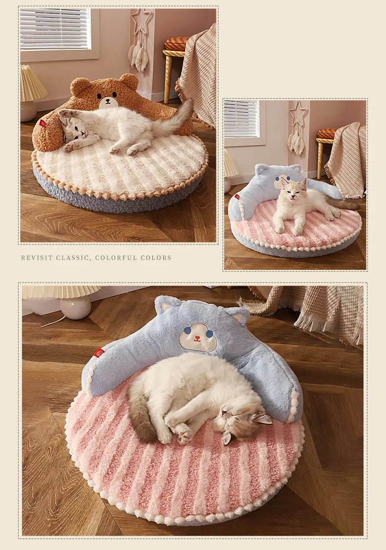 Soft Cat Bed, Winter Cartoon Pet Bed, Cat Sleeping Bed, Pet Rest Products, Small Dog Mat, Warm Pet Mat Лежанка Для Кошек