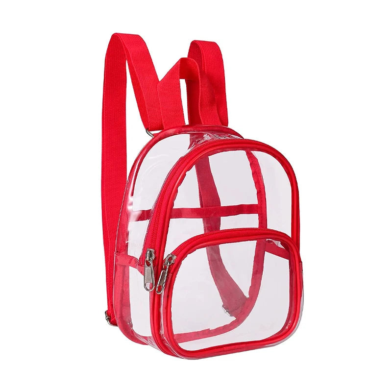 Mochila transparente de PVC para esportes ao ar livre, fitness, casual, viagem, visível, grande capacidade, à prova d'água, bolsa de ombro