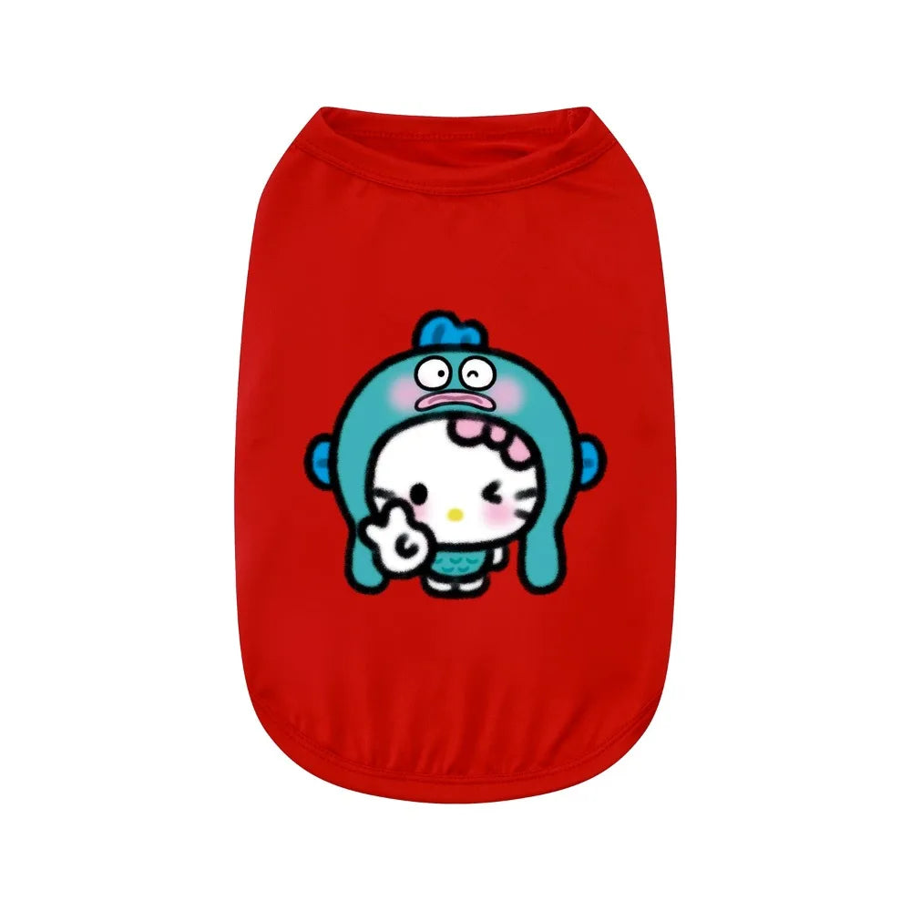 Colete estampado para animais de estimação, feito de material de fibra, para lazer interno e externo, entretenimento, roupas para cães e gatos