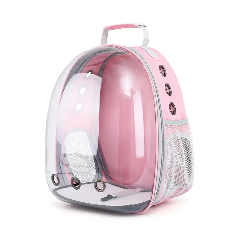 Bolsa de viagem transparente para gatos, mochila portátil para gatos, filhotes, bolsa respirável para levar suprimentos para animais de estimação