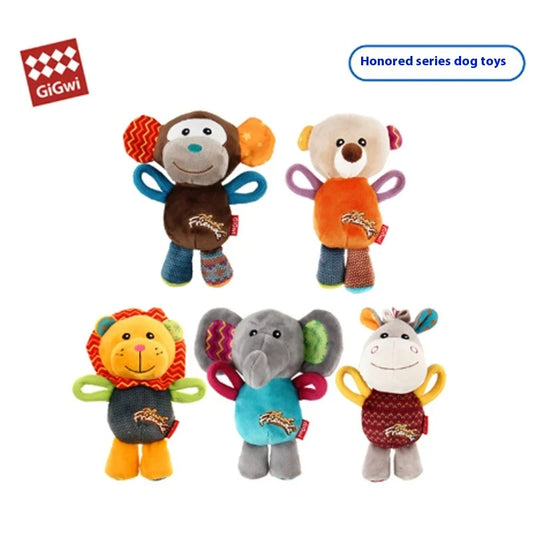 Brinquedo de pelúcia para cachorro GiGwi, série Honour, boneco com chamada de voz, alivia o tédio, cachorro de pequeno e médio porte, brinquedo com som para presente