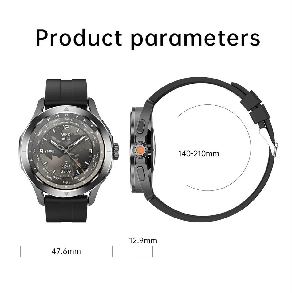 Novo 2025 para Xiaomi S4 Ultra Smart Watch Masculino AMOLED Esporte ao Ar Livre NFC GPS Rastreador de Frequência Cardíaca À Prova D'água Bluetooth Chamada Smartwatch