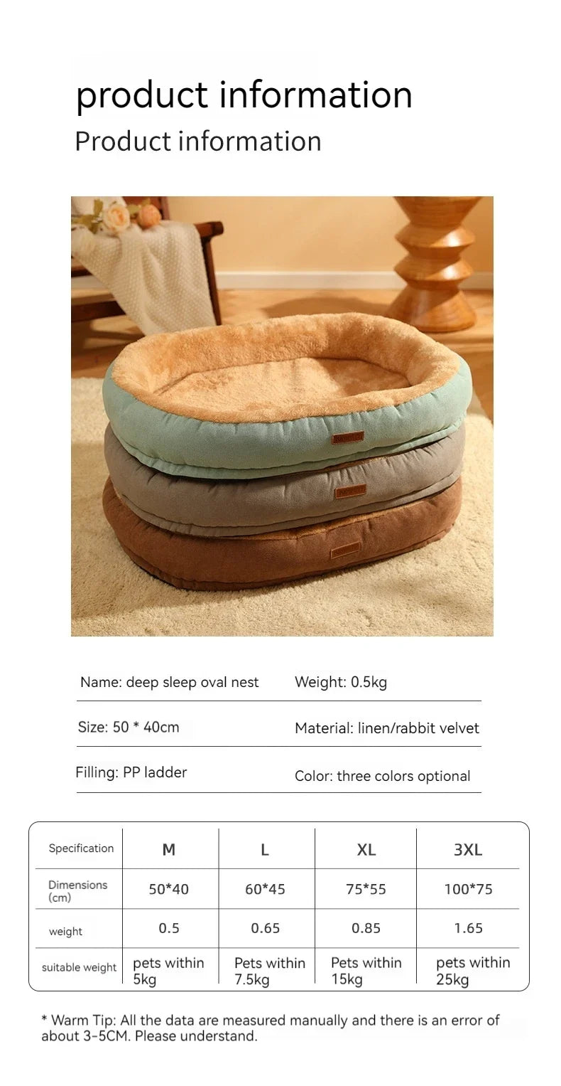 Pet Dog Bed Sofa Cat Warm Soft and Comfortable Sleeping Bed with Non-slip Design Portable Detachable Washable Pet Dog Bed Sofa