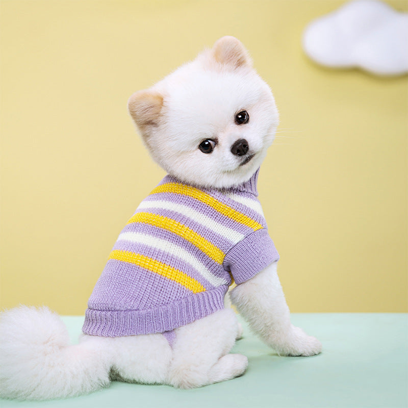 Suéteres para filhotes de cachorro para cães pequenos e médios, roupas para gatos, inverno, quente, pet, gola alta, colete para chihuahua, casaco macio yorkie, jaqueta de pelúcia