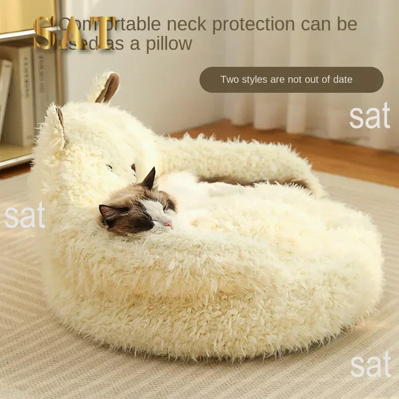 #For New alpaca cat bed winter warm dog bed deep sleep cat bed pet supplies cat sofa&