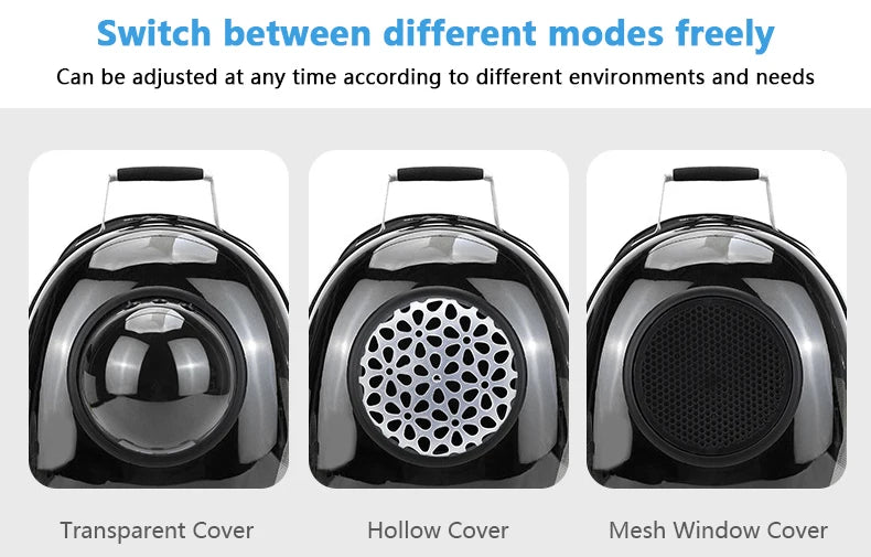 Bolsa de transporte para gatos e animais de estimação, mochilas para animais de estimação, respirável, portátil, transparente, bolsa de transporte para filhotes e cães, cápsula espacial