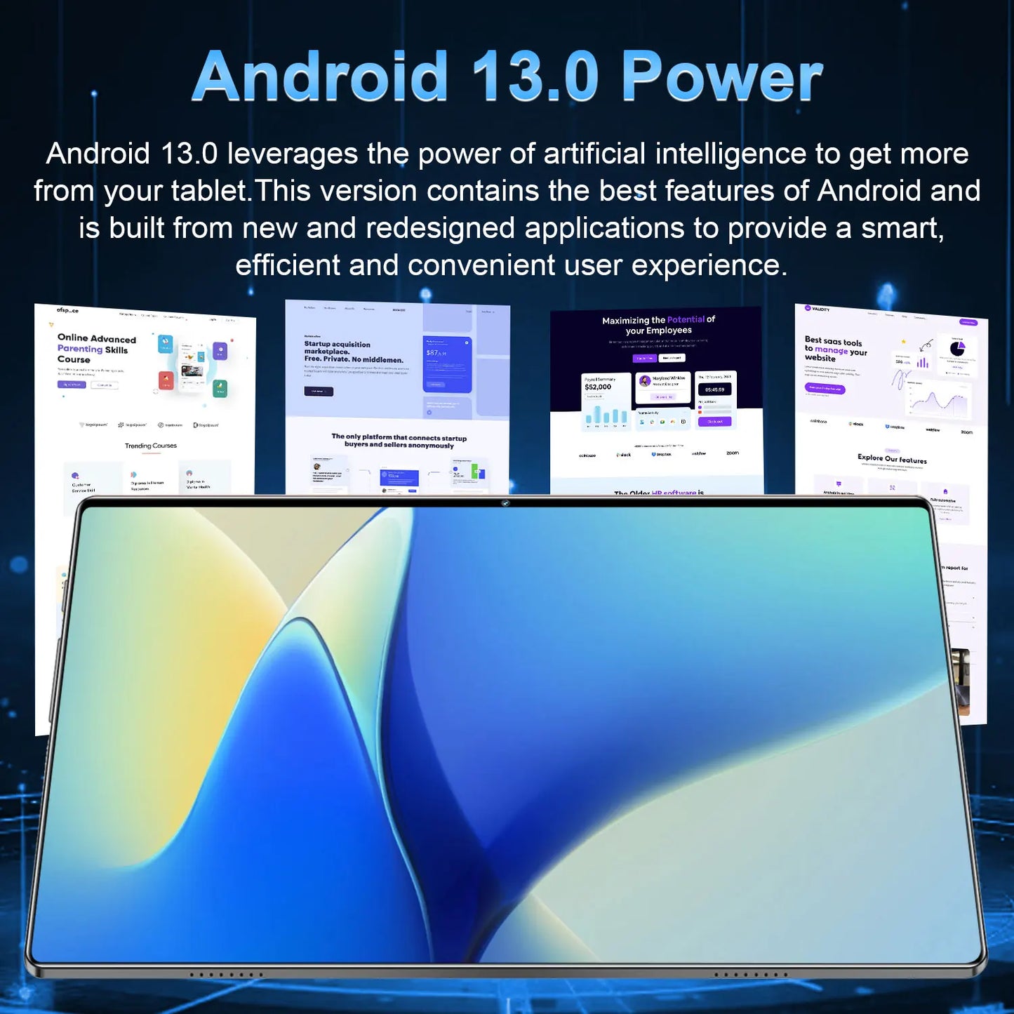 Tablet Android 2025, 20000mAh, 10,36 polegadas, versão global, 22 GB + 2 TB, nova rede, 14 núcleos, Android 13.0, Wi-Fi