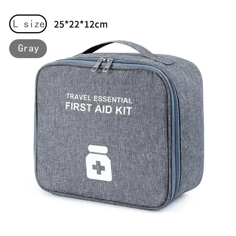 Kit de primeiros socorros para a família, 1 peça, portátil, para viagem, para uso externo, bolsa de armazenamento de medicamentos em camadas, grande capacidade, para uso doméstico