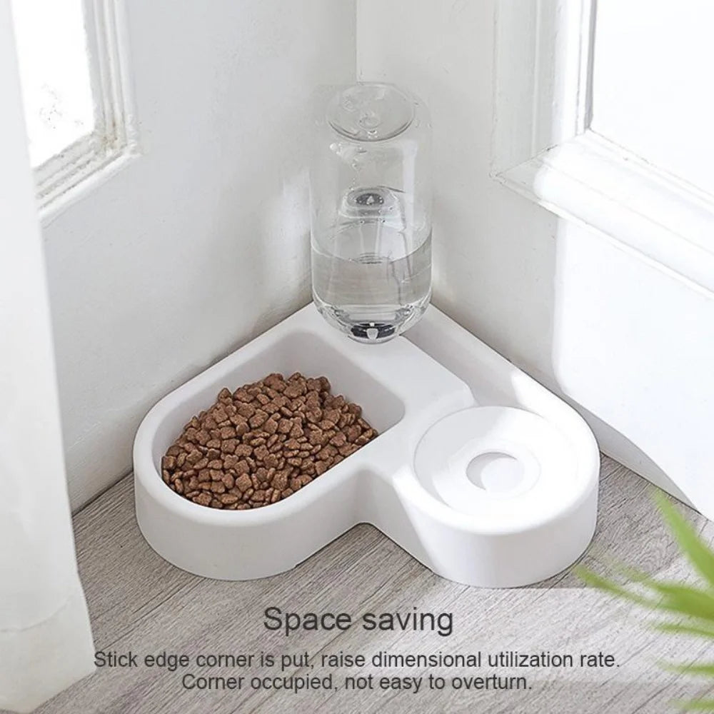 Alimentador automático para animais de estimação de 500 ml, tigela pequena, portátil, para comida de cães e gatos, sala de estar, quarto, produtos para animais de estimação