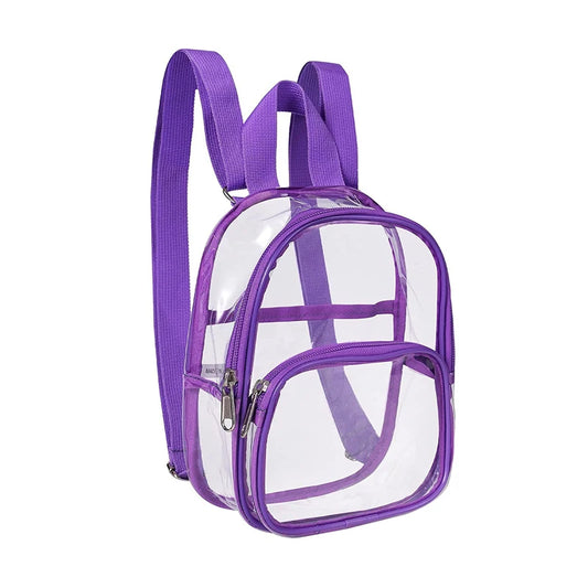 Mochila transparente de PVC para esportes ao ar livre, fitness, casual, viagem, visível, grande capacidade, à prova d'água, bolsa de ombro