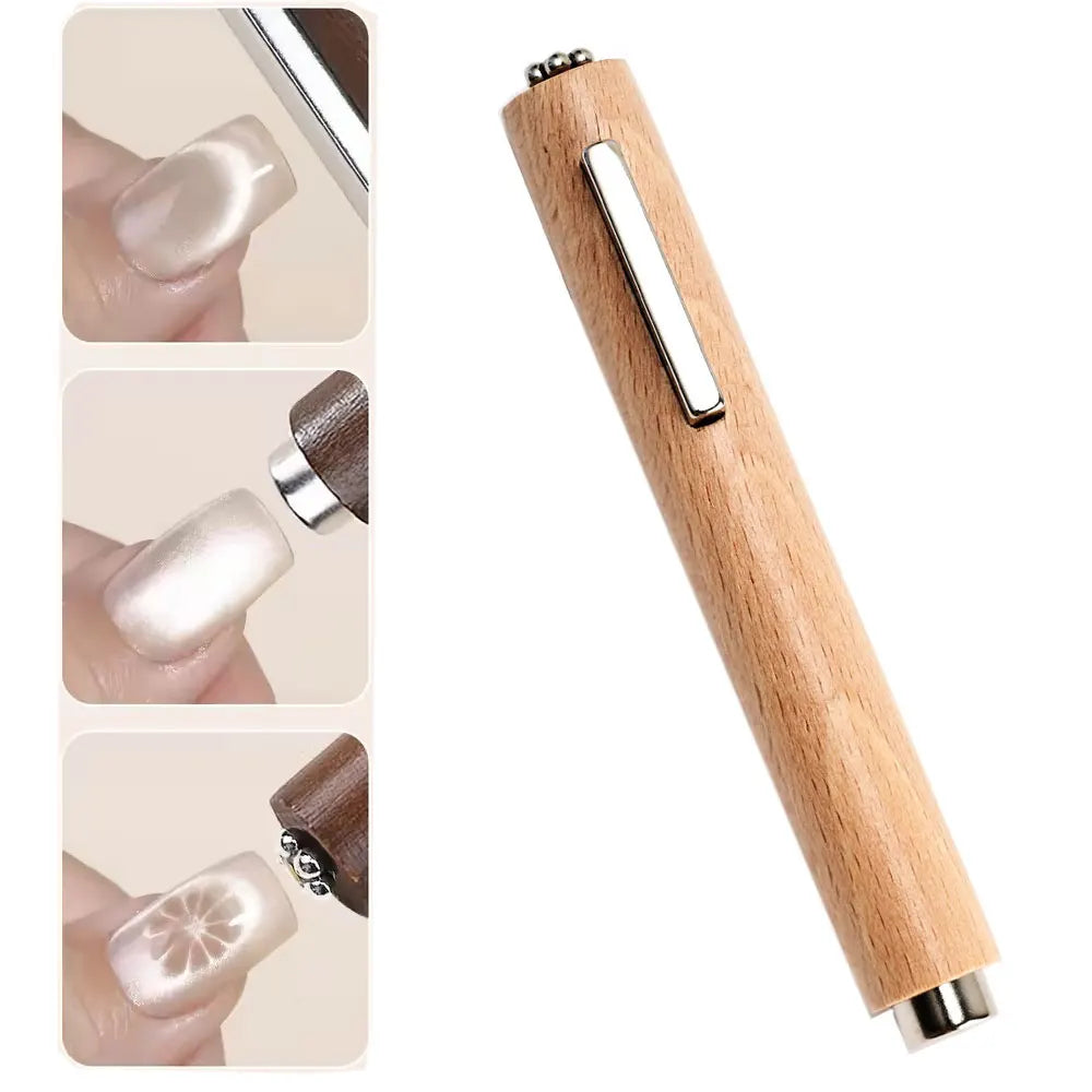 1 peça caneta magnética de unha olho de gato com sucção de 11 cm caneta magnética de esfera de aço ferramentas para arte em unhas esmalte em gel olho de gato bastão magnético %