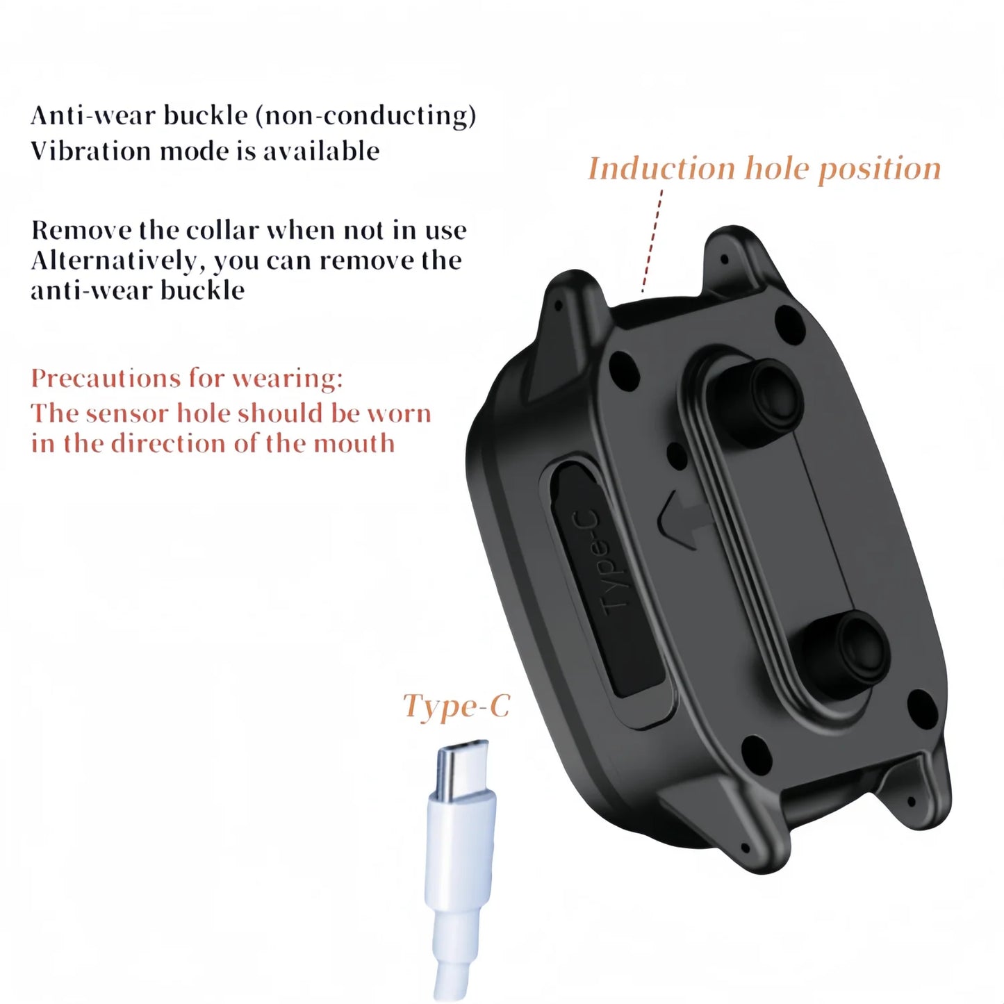 Automatic Anti Barking Dog Collar,IP67 Waterproof, Rechargeable Type-C Bark Stopper,Stop Barkin,Electric Training Collar for Dog