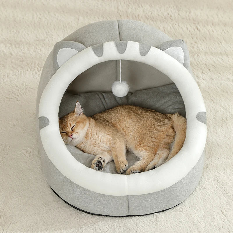 Cama super para gatos, casa quente para animais de estimação, caverna para gatinhos, almofada, casa para gatos, cesta para cães dormirem, tenda, tapete para cães pequenos, suprimentos, cama para gatos