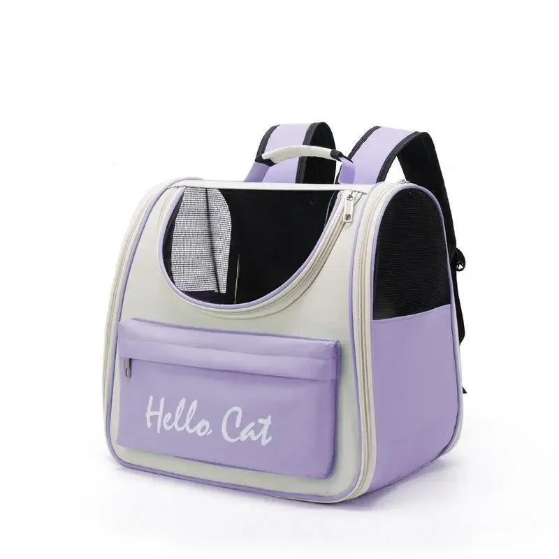 Mochila de transporte para gatos, bolsa de transporte à prova de vento para cães pequenos, bolsa de transporte para gatos, mochila de transporte com almofada