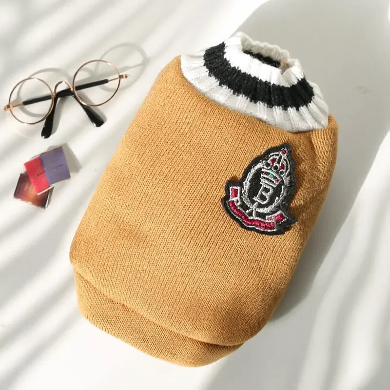 Warm Dog Sweater Winter Clothing Turtleneck Knitted Pet Cat Puppy Clothes Costume for Small Dogs Chihuahua Outfit Sweaters Vest