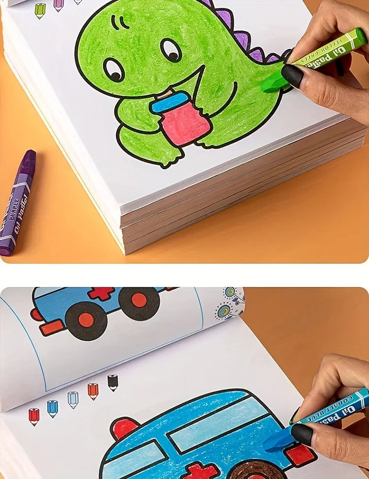Livro de colorir com 160 páginas de pintura e grafite para aprender arte, pintura, iluminação e melhorar a capacidade de compreensão