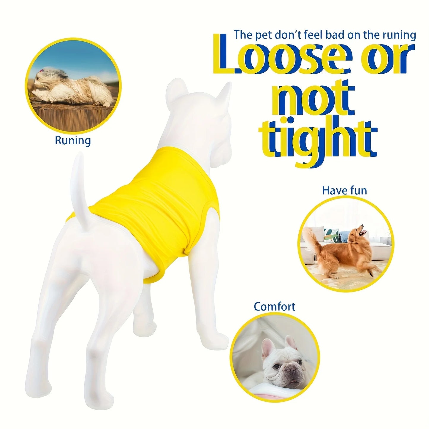 Roupas para animais de estimação de cor sólida, camisa para filhotes, camiseta para cachorro, colete macio e confortável e respirável para cães, roupas de verão para animais de estimação
