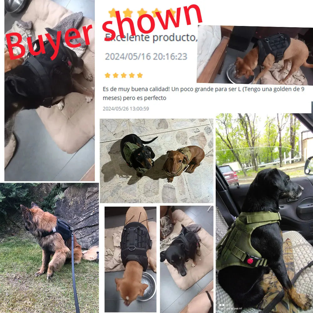 Colete de segurança anti-puxão para cães de treinamento tático, colete ajustável para cães, para caminhada, caminhada e corrida para cães de médio e grande porte