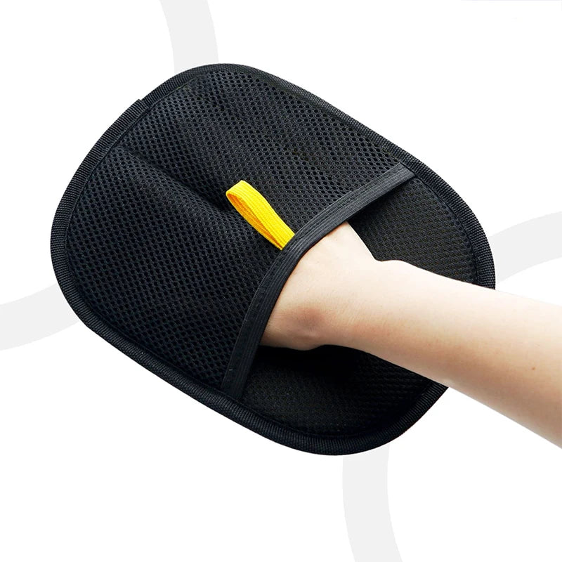 Luvas de tosa para animais de estimação atualizadas, escova de pelos de gatos, luvas para remoção de pelos de animais de estimação, escova dupla, ferramenta de limpeza antiestática para gatos, luvas para remoção de pelos