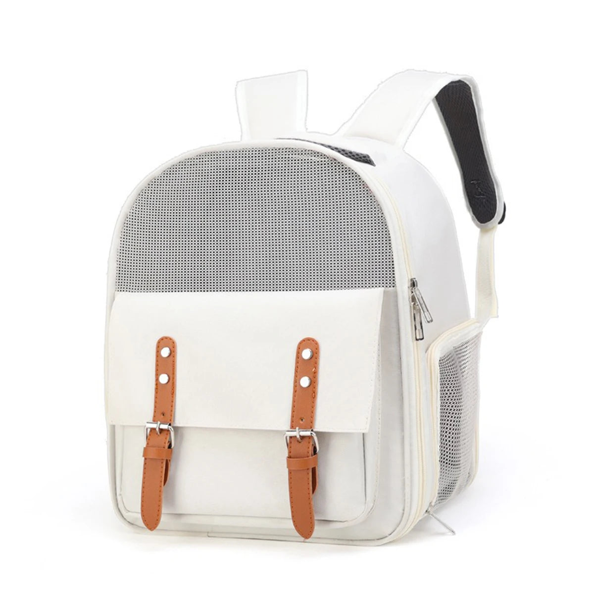 Mochila portátil para transporte de gatos - Oxford respirável e malha, alças ajustáveis ​​39 x 32 x 25 cm (15,3 x 12,5 x 9,8 pol.) para veterinário/viagem