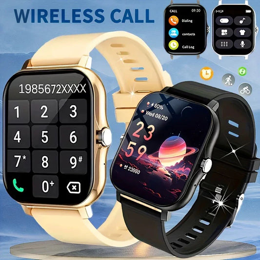 Relógio inteligente XiQeer para mulheres e homens, relógio de pulso com Bluetooth, reprodutor de chamadas, música, fitness, esportivo, pulseira, monitor de sono, relógios digitais