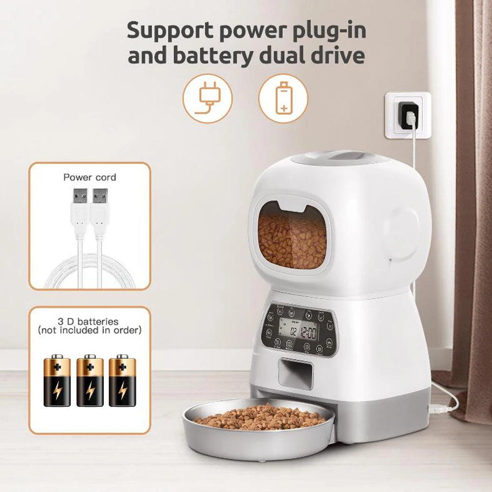 Pet shop online 3.5L Automatic Pet Feeder For Cats WiFi Smart Swirl Slow Dog Feeder With Voice Recorder Large Capacity Timing Cat Food Dispenser