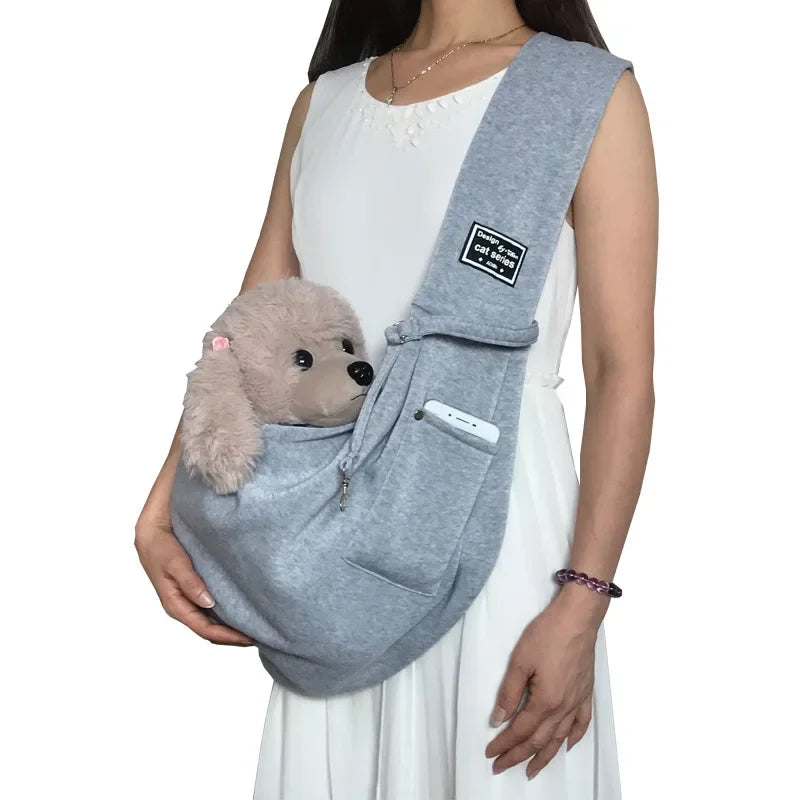 Bolsa de ombro transversal confortável para animais de estimação, bolsa de transporte portátil para viagem ao ar livre, bolsa de transporte para filhotes de gatos e cachorros