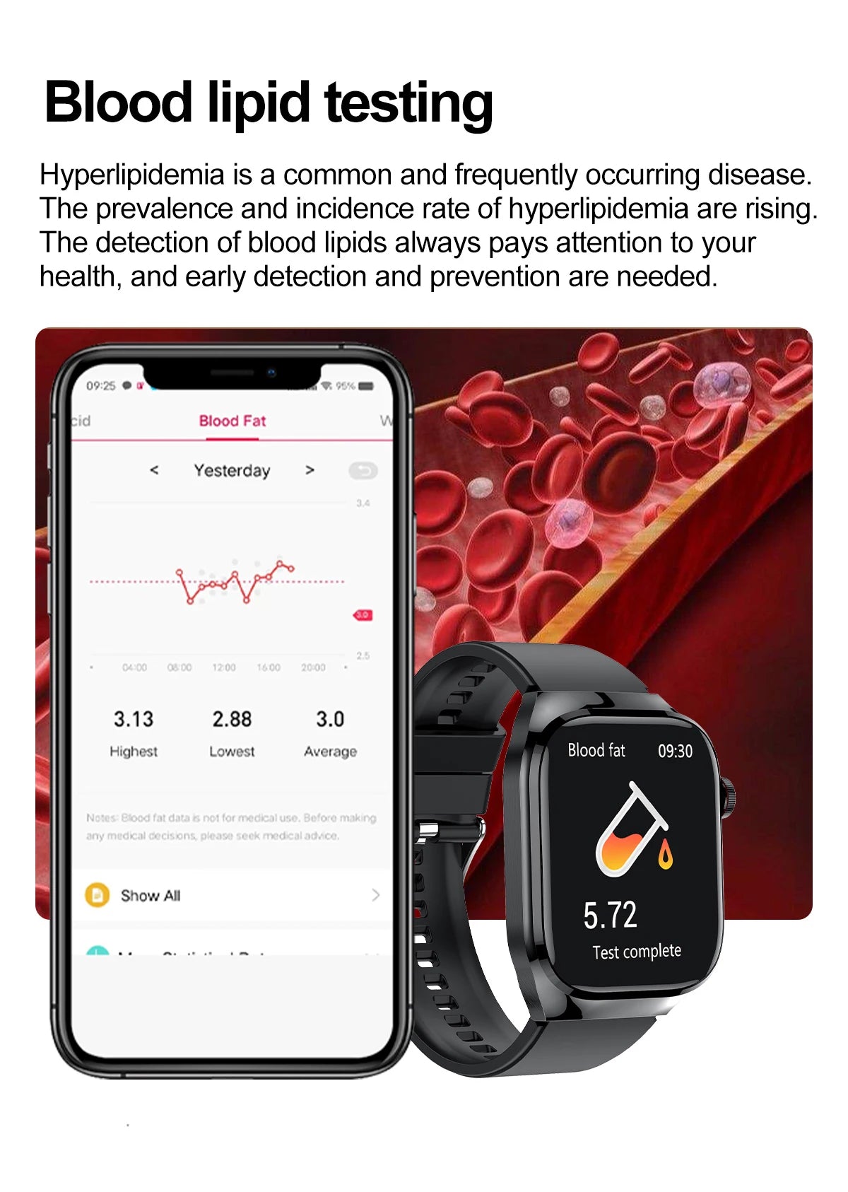 Novo relógio inteligente preciso de 2025, com monitor de frequência cardíaca e pressão arterial, para monitorar a saúde, com ECG + PPG, para esportes