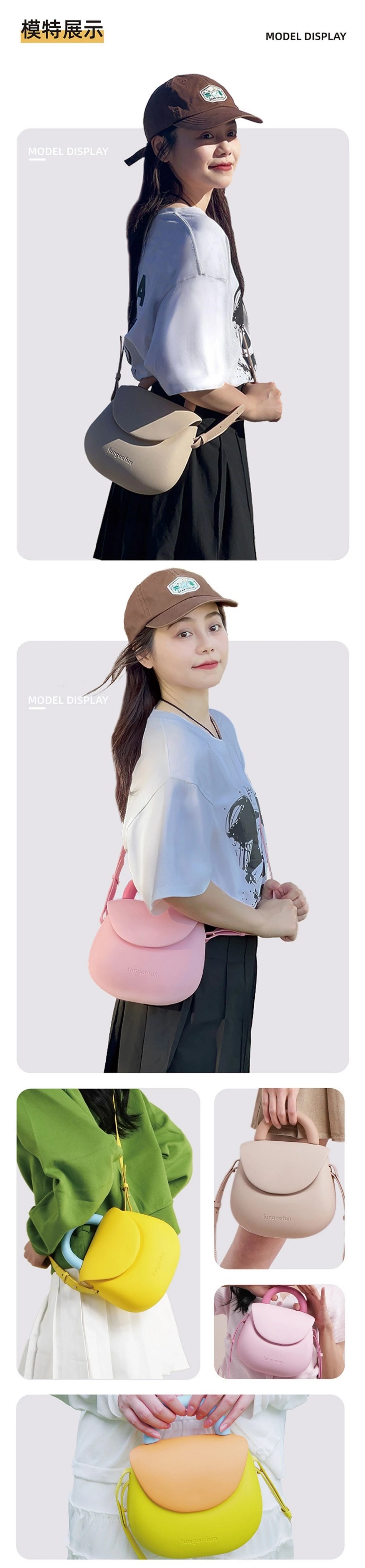 Bolsa de ombro transversal impermeável e espaçosa para mulheres, resistente a arranhões, leve, 4 cores da moda, bolsa esportiva de EVA
