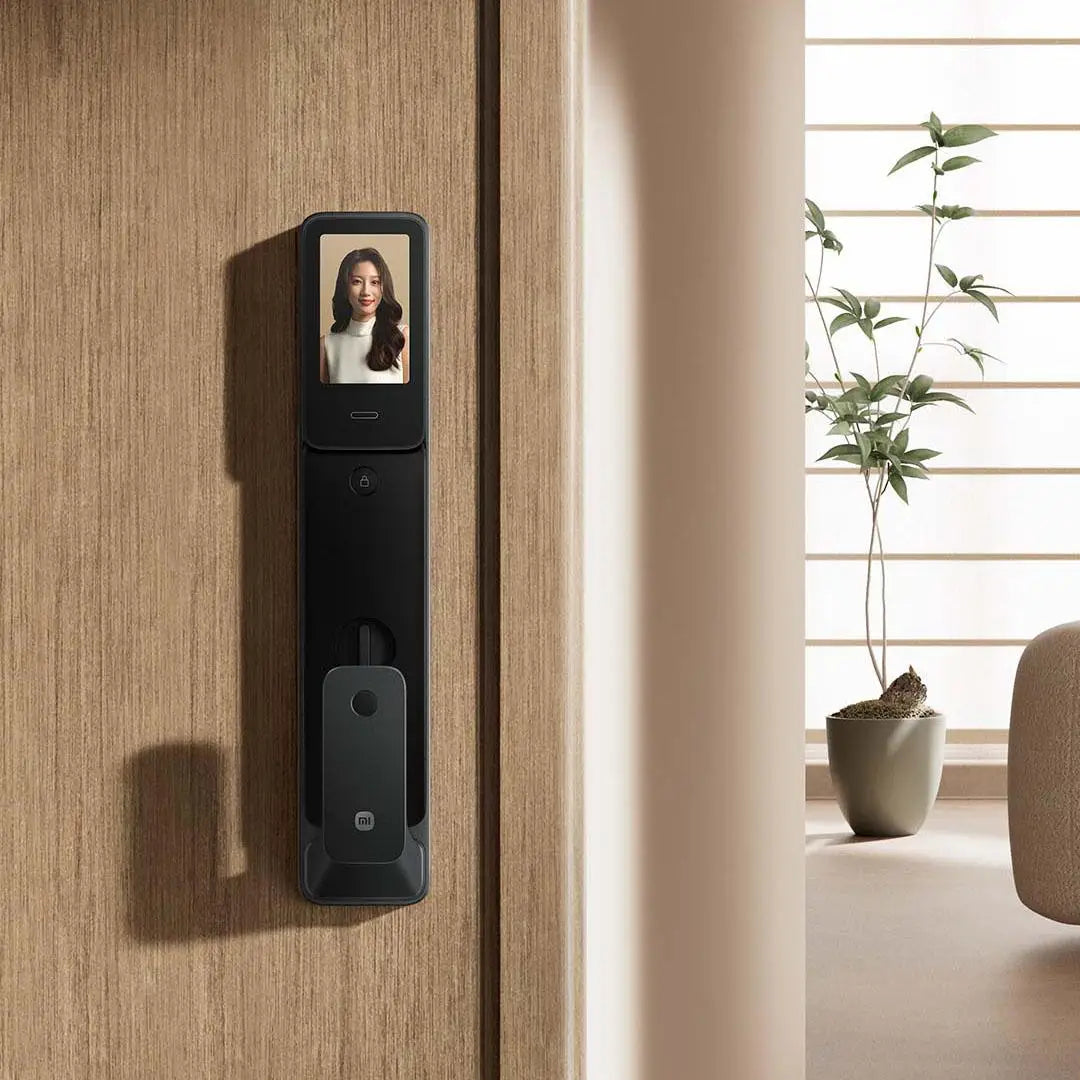 Fechadura inteligente Xiaomi 2025 com tela olho de gato, impressão digital, Bluetooth, NFC, para MiHome, fechadura push-pull com câmera