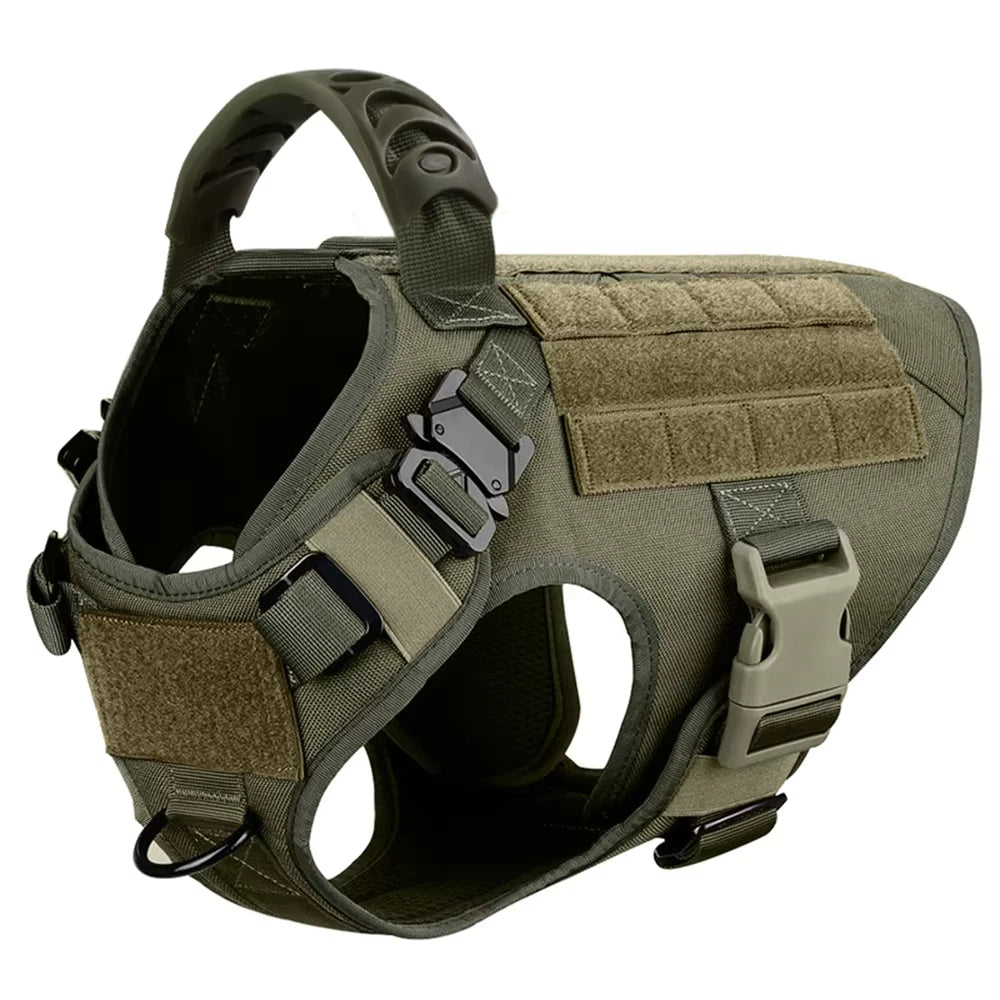 Conjunto de peitoral e guia para cães grandes, colete de treinamento para pastor alemão malinois, colete e coleira para cães de médio e grande porte