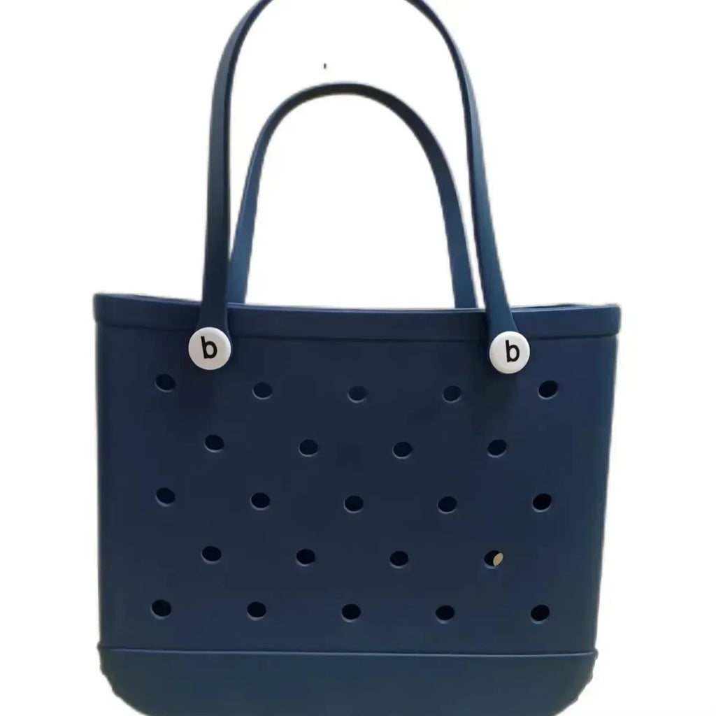 Fashion Beach Bogg Bag Rubber Waterproof Basket Large Capacity Summer Storage Shoulder Handbag Travel Women Tote Shopping Bags