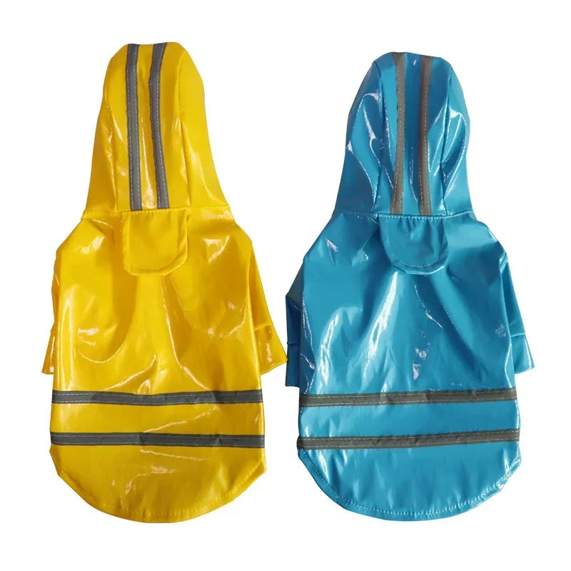 Capa de chuva para cachorro pequeno, impermeável e refletiva, à prova de vento, para cachorros e gatos, capa de chuva para chihuahua, bulldog, animais de estimação, capa, poncho, roupas