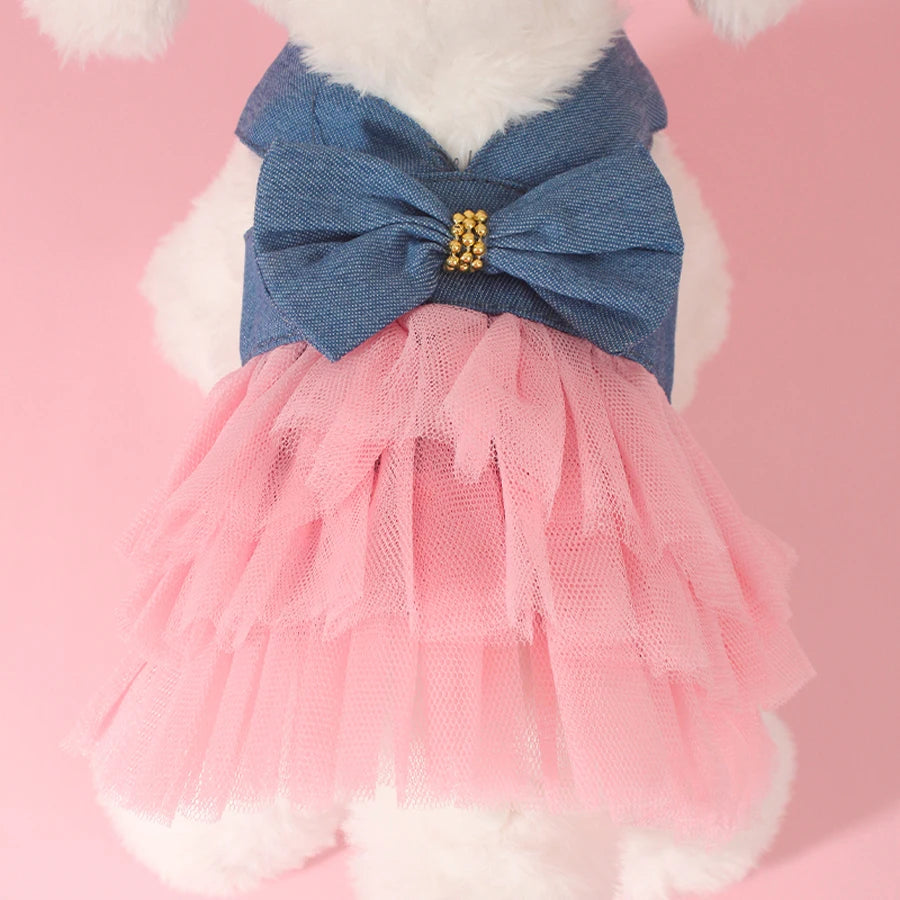 1 peça roupa de verão para animais de estimação chihuahua saia listrada vestido de renda para animais de estimação vestido para cachorro saia de renda arreios filhote gato princesa roupa filhote fofo