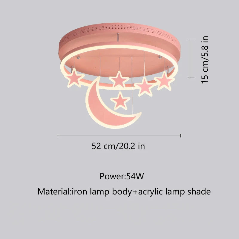 Kids Room Light Fixture Lamp For Children Kids Lamp For Bedroom Chandelier Kids Led Star Roof Light Kids Children Room Led Light