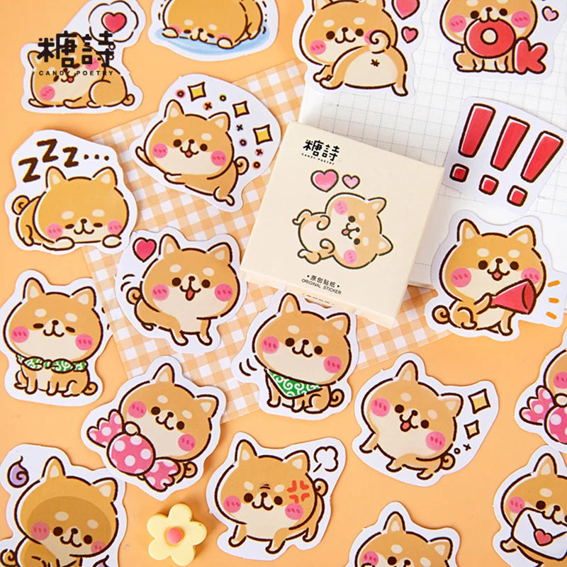 45 unidades/caixa Meus Gatos Travessos Kawaii Mini Adesivos de Papel Diário DIY Álbum de Scrapbooking Decoração Material Escolar Adesivos de Papelaria