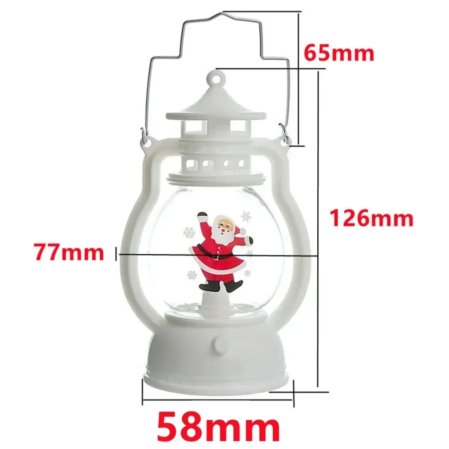 Enfeites de Natal 2025 com lanterna LED a pilhas, decorações de Natal para casa, Natal, Natal, Natal, Natal