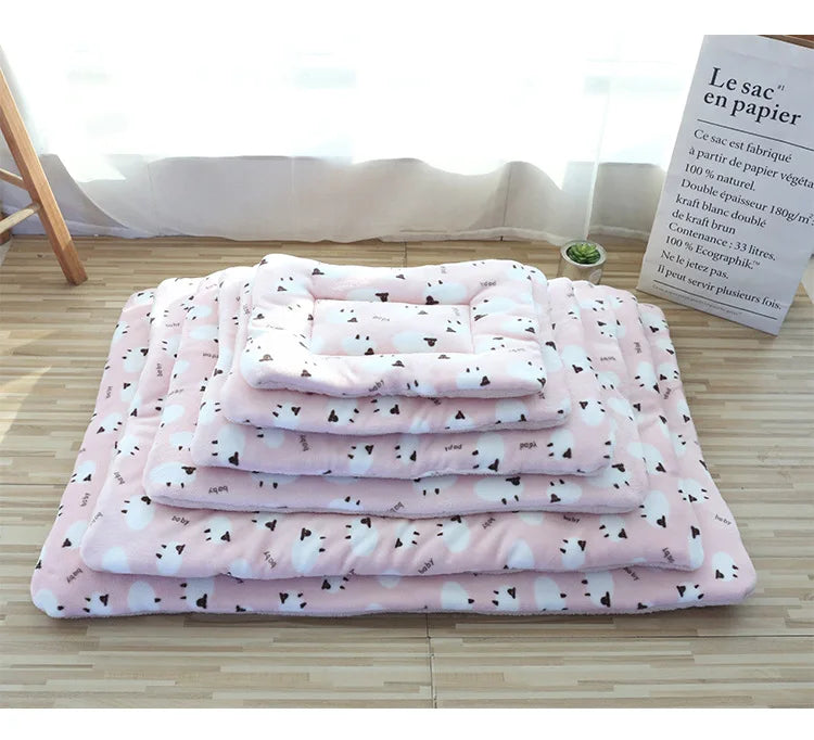 Tapete de pelúcia dupla face para animais de estimação, cama curta de pelúcia para gatos, cães pequenos, cobertor fofo para animais de estimação, almofada quente para gatinhos, sofá-cama para gatos