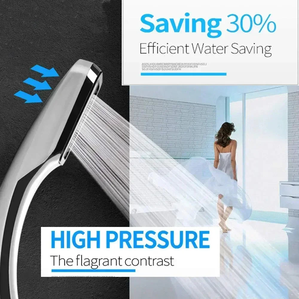 Chuveiro de alta pressão com 300 furos, bico de pulverização com efeito de chuva, acessórios para chuveiro de banheiro e casa