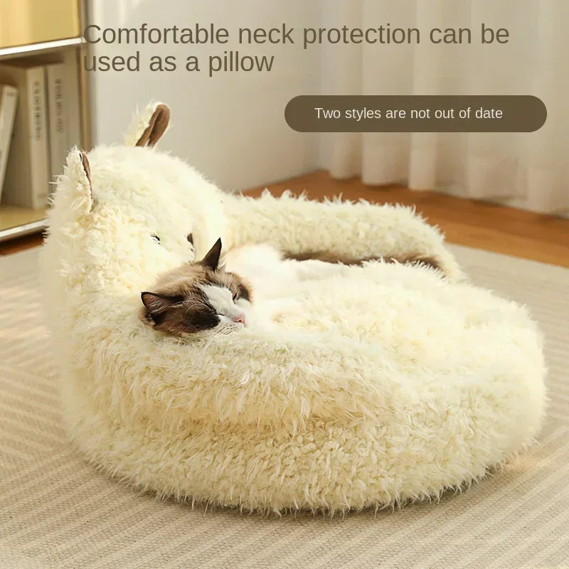#For New alpaca cat bed winter warm dog bed deep sleep cat bed pet supplies cat sofa&