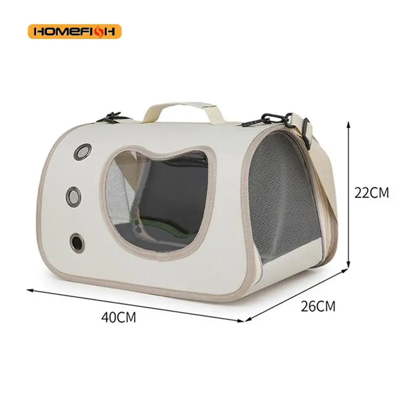 Bolsa de transporte portátil para animais de estimação para cães e gatos pequenos, bolsa dobrável para gatos ao ar livre, bolsa de ombro respirável para gatos, bolsa de transporte para gatinhos