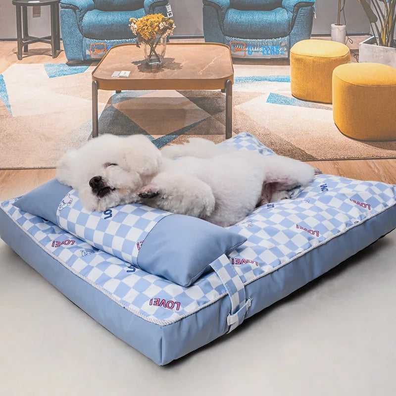 Cama removível e lavável para cães, cama de verão para gatos, tapete universal sazonal para animais de estimação, tapete para cães, tapete para dormir, suprimentos para animais de estimação