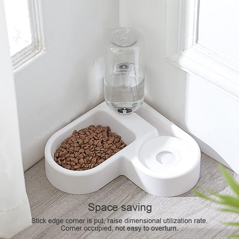 Alimentador automático para animais de estimação de 500 ml, tigela pequena, portátil, para comida de cães e gatos, sala de estar, quarto, produtos para animais de estimação
