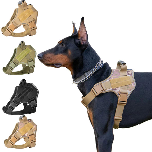 Arnês tático para cães, colete de treinamento para animais de estimação, Doberman Pinscher, arnês para cães de pequeno, médio e grande porte, à prova de explosão